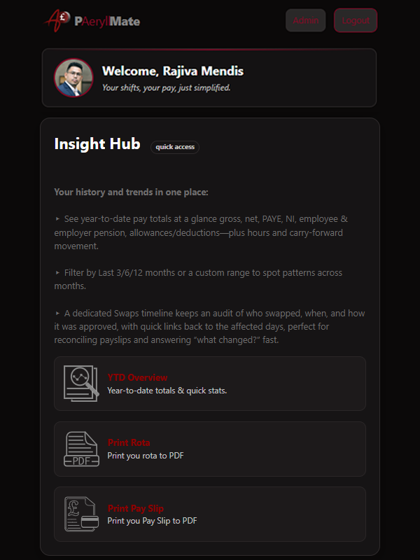 PAeryllMate Dashboard